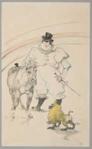 Al circo: pony addestrato e babbuino da Henri de Toulouse-Lautrec