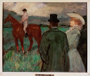 Alle corse (dipinto su tela) da Henri de Toulouse-Lautrec