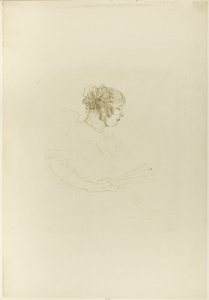 Luce Myrès, di profilo da Henri de Toulouse-Lautrec