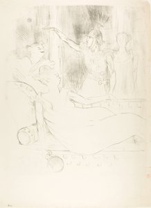 Madame Simon-Girard, Brasseur e Guy in La bella Elena da Henri de Toulouse-Lautrec