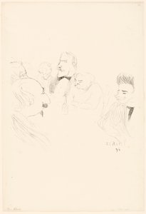 Menu per Adrien Hébrard da Henri de Toulouse-Lautrec