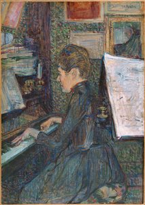 La signorina Dihau al pianoforte ...