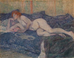Nudo sdraiato su un divano da Henri de Toulouse-Lautrec