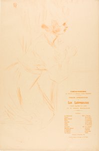 Programma per La Lépreuse da Henri de Toulouse-Lautrec