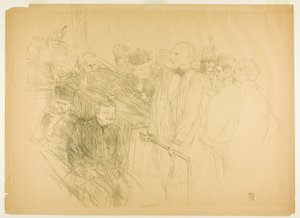 Il processo Arton, Ribot che testimonia (seconda tavola) da Henri de Toulouse-Lautrec