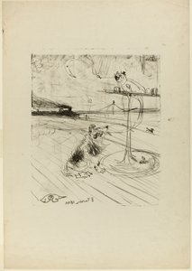 Il cane e il pappagallo da Henri de Toulouse-Lautrec