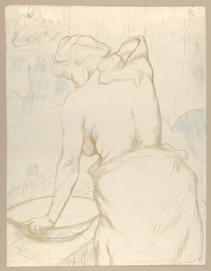 "Washing", tratto da "Elles" da Henri de Toulouse-Lautrec