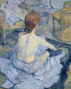 Donna alla toilette