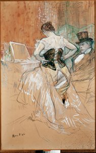Donna in corsetto da Henri de Toulouse Lautrec