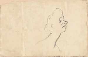 Yvette Guilbert (recto) Studio a tre quarti di Yvette Guilbert (verso) da Henri de Toulouse-Lautrec