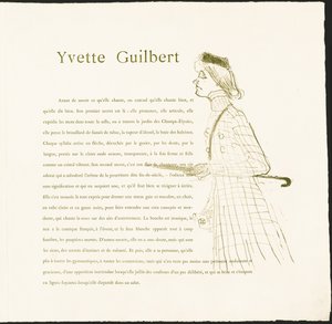 Yvette Guilbert da Henri de Toulouse-Lautrec
