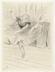 Ritratto della danzatrice Ida Heath da Henri de Toulouse Lautrec (signed by artist)