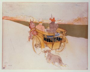 Una festa in campagna o Il carro inglese da Henri de Toulouse Lautrec