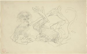 Una Scimmia che Gioca sulla Schiena da Henri de Toulouse Lautrec