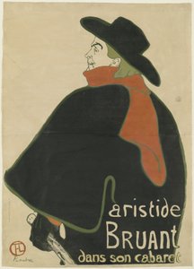 Aristide Bruant, nel suo cabaret, 1893