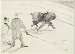 Al circo: acrobati da Henri de Toulouse Lautrec