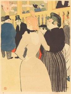 Al Moulin Rouge, la Goulue e sua sorella, 1892 da Henri de Toulouse Lautrec