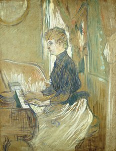 Al pianoforte, Madame Juliette Pascal nel salone del castello di Malrome, 1896 da Henri de Toulouse Lautrec
