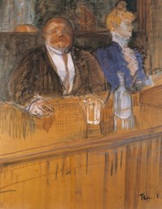 Al caffè: Il consumatore e la cassiera clorotica da Henri de Toulouse Lautrec