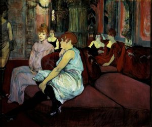 Al salone di rue des Moulins da Henri de Toulouse Lautrec
