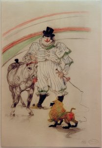 Cavallo e scimmia addestrati da Henri de Toulouse Lautrec