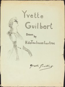 Copertina, Yvette Guilbert da Henri de Toulouse Lautrec