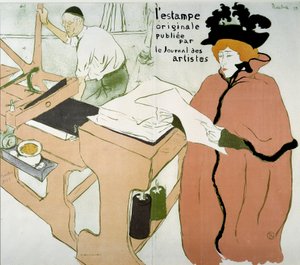 Copertina della stampa: "La stampa originale pubblicata dal journal des artistes" da Henri de Toulouse Lautrec