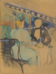 Persone alla moda a Les Ambassadeurs da Henri de Toulouse Lautrec