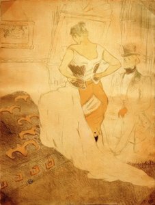 Donna in corsetto, Conquista di passaggio da Henri de Toulouse Lautrec