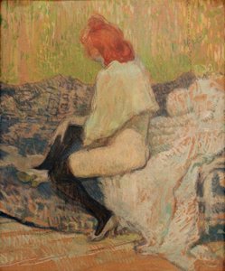 Donna rossa, Justine Dieuhl da Henri de Toulouse Lautrec