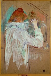 Donna che si arriccia i capelli da Henri de Toulouse Lautrec