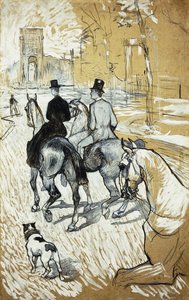Cavalieri che si recano al Bois de Boulogne