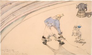 Al circo - Il clown Footit come domatore di animali da Henri de Toulouse Lautrec