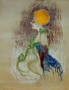 Giovane donna con guanti da Henri de Toulouse Lautrec