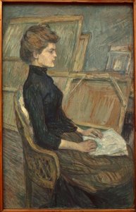 Giovane ragazza nello studio da Henri de Toulouse Lautrec