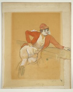 La Macarona in costume da fantino da Henri de Toulouse Lautrec