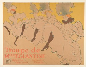 La Troupe di Mademoiselle Eglantine da Henri de Toulouse Lautrec