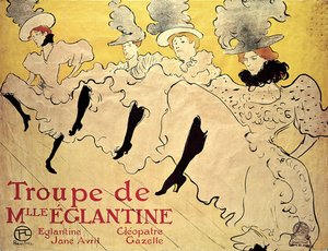 La Troupe di Mademoiselle Eglantine, 1895 da Henri de Toulouse Lautrec