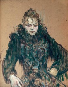 La donna con il boa nero da Henri de Toulouse Lautrec