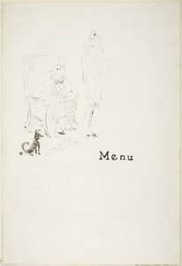 La bambina nuda: Menu da Henri de Toulouse Lautrec