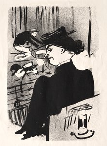 Le Cafè-concert: Una spettatrice da Henri de Toulouse Lautrec