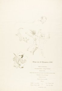 Il coccodrillo, Menu da Henri de Toulouse Lautrec