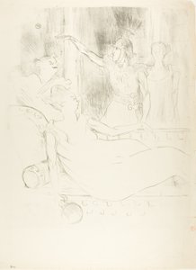Madame Simon-Girard, Brasseur e Guy in La bella Elena da Henri de Toulouse Lautrec