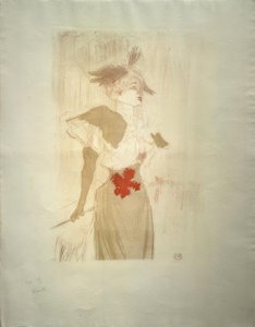 Mademoiselle Marcelle Lender, in piedi da Henri de Toulouse Lautrec