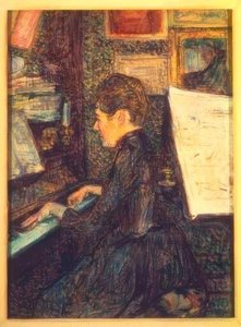 Mademoiselle Marie Dihau al piano da Henri de Toulouse Lautrec