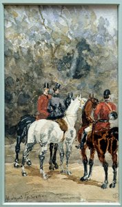 Incontro di cacciatori a cavallo da Henri de Toulouse Lautrec