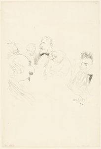 Menu per Adrien Hébrard da Henri de Toulouse Lautrec