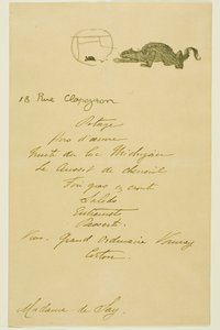 Menu per una cena offerta da May Belfort da Henri de Toulouse Lautrec
