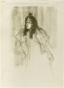 Miss May Belfort con capelli lunghi da Henri de Toulouse Lautrec