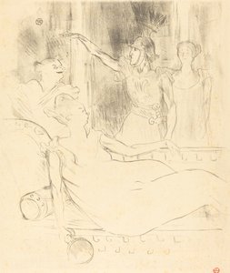 Mme. Simon-Girard, Brasseur e Guy in "La belle Hélène" da Henri de Toulouse Lautrec